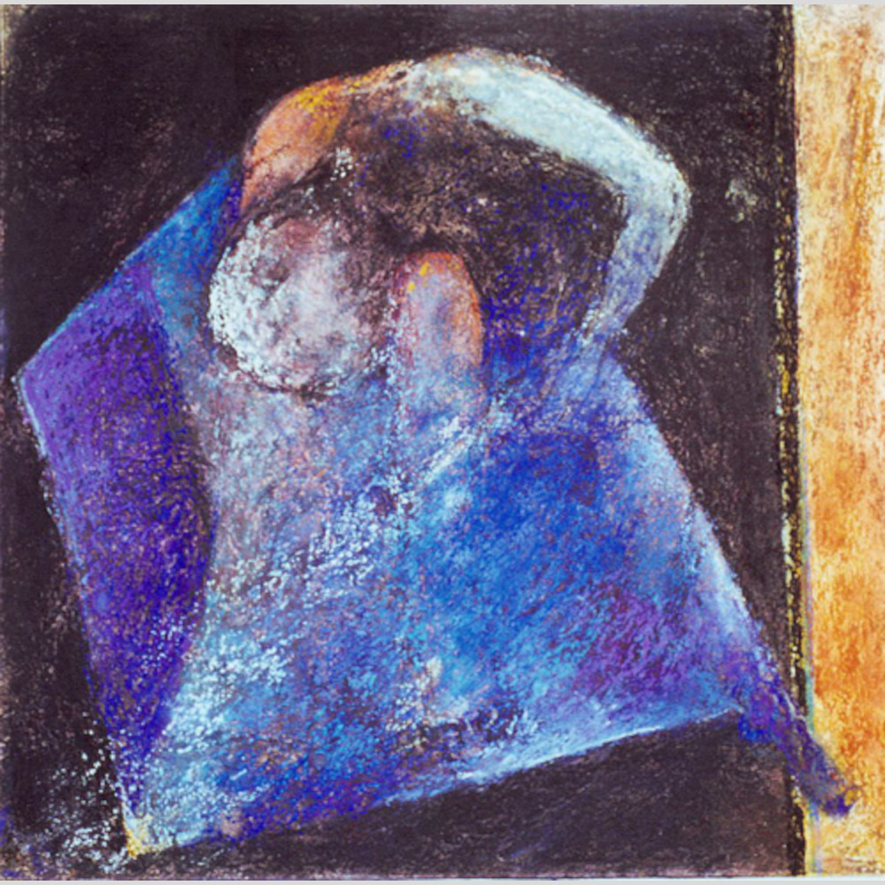 Ikarus, Pigment, Ton, Schamotte auf Papier, 1988